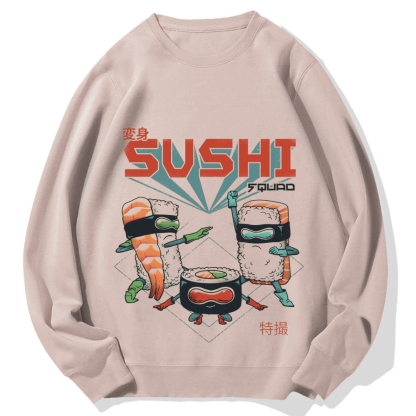 Sushi Kamen Cotton Sweatshirt 