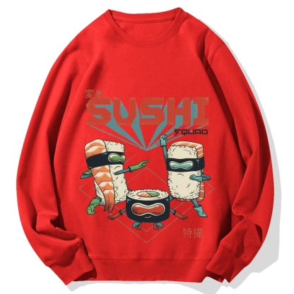 Sushi Kamen Cotton Sweatshirt 