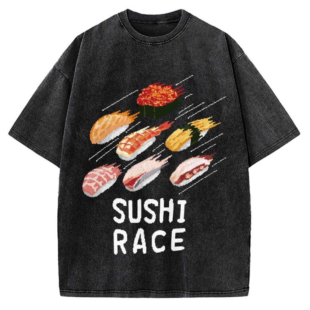 Speed Sushi Race Vintage Washed T-shirt