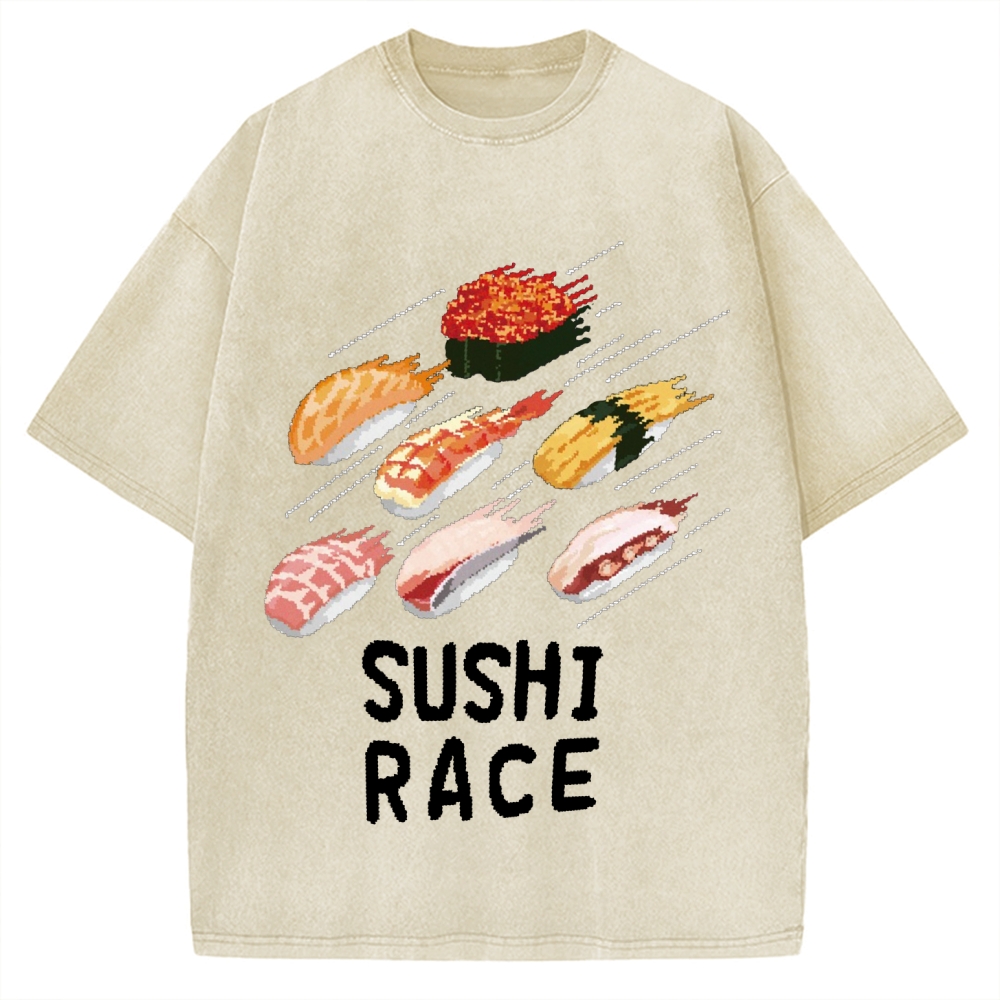 Speed Sushi Race Vintage Washed T-shirt