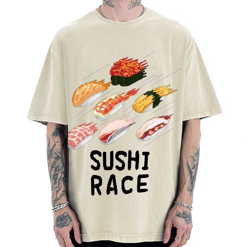 Speed Sushi Race Vintage Washed T-shirt