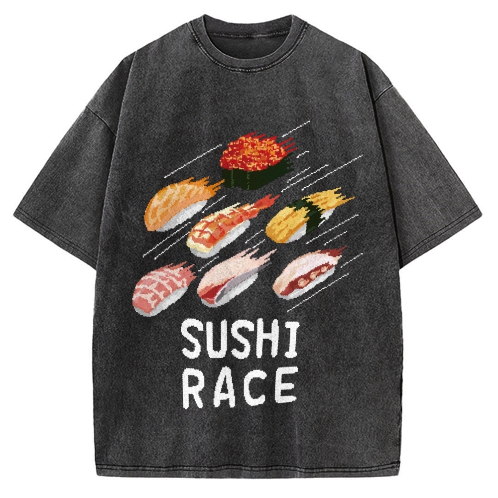 Speed Sushi Race Vintage Washed T-shirt