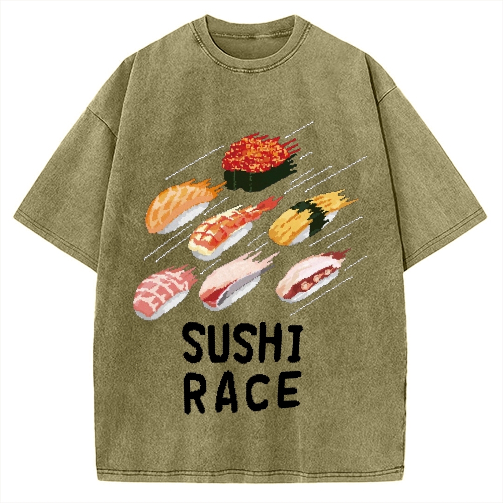 Speed Sushi Race Vintage Washed T-shirt