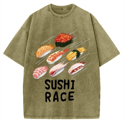 Speed Sushi Race Vintage Washed T-shirt
