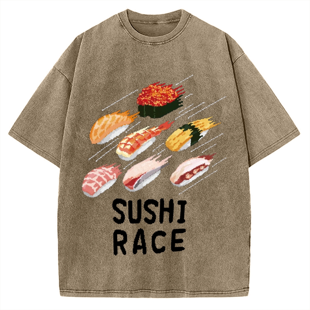 Speed Sushi Race Vintage Washed T-shirt
