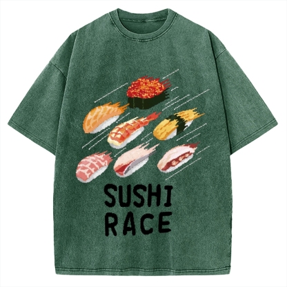 Speed Sushi Race Vintage Washed T-shirt