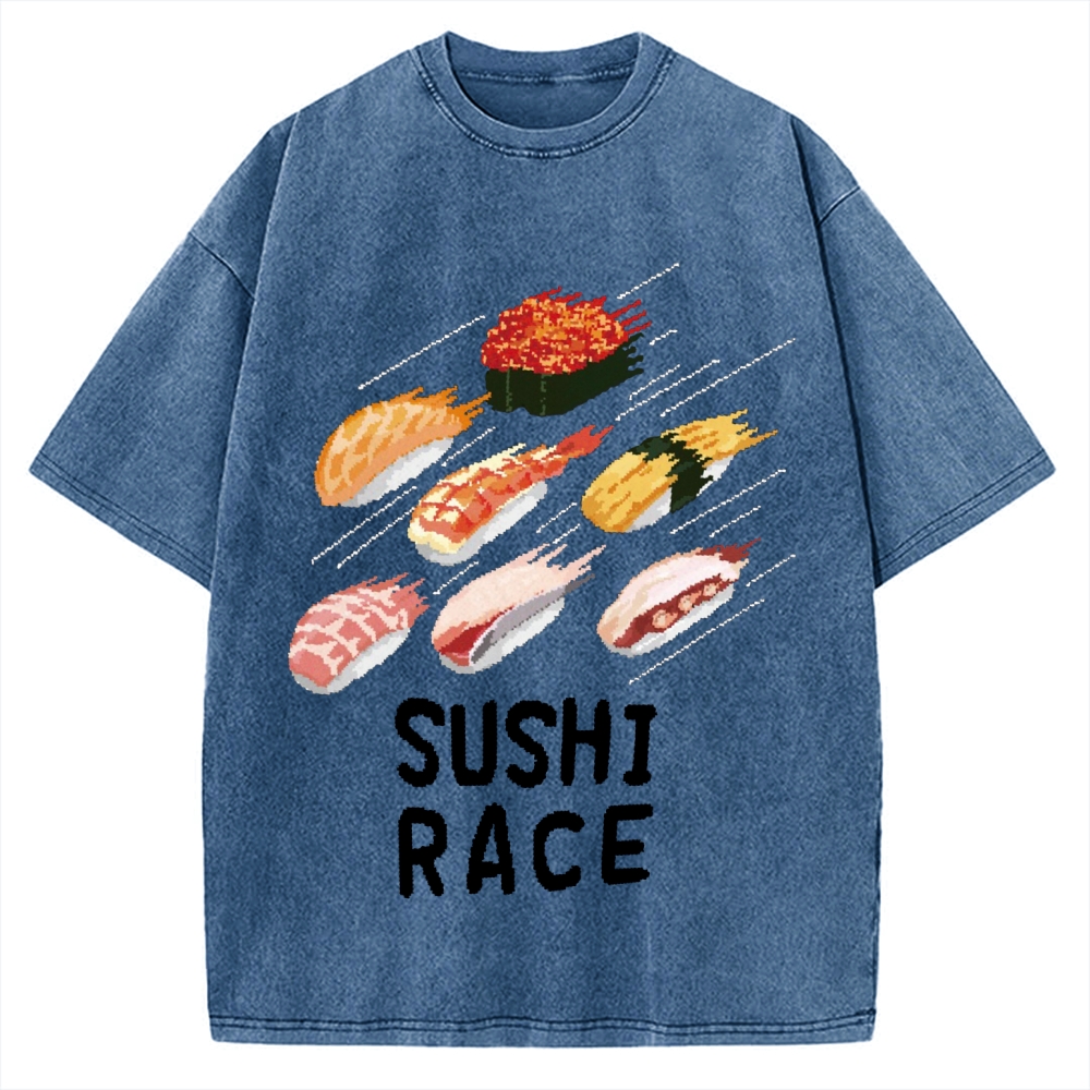 Speed Sushi Race Vintage Washed T-shirt