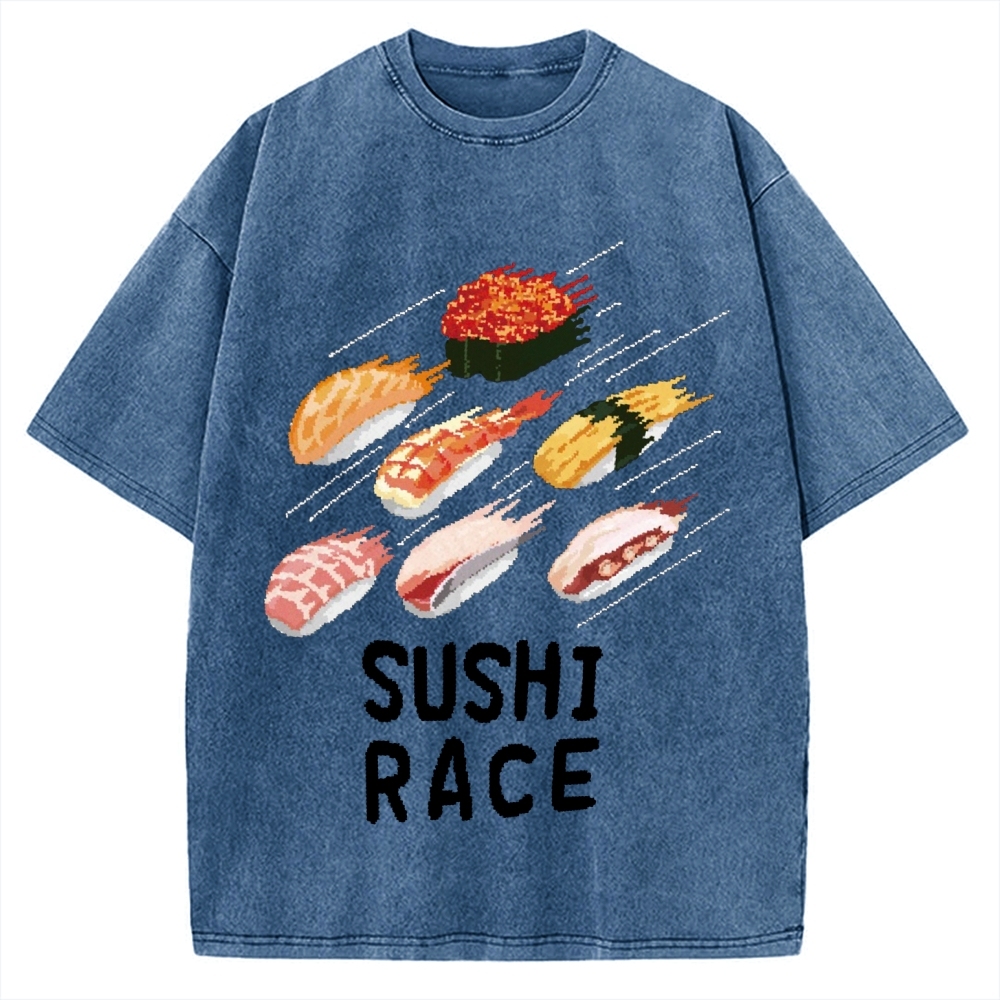Speed Sushi Race Vintage Washed T-shirt