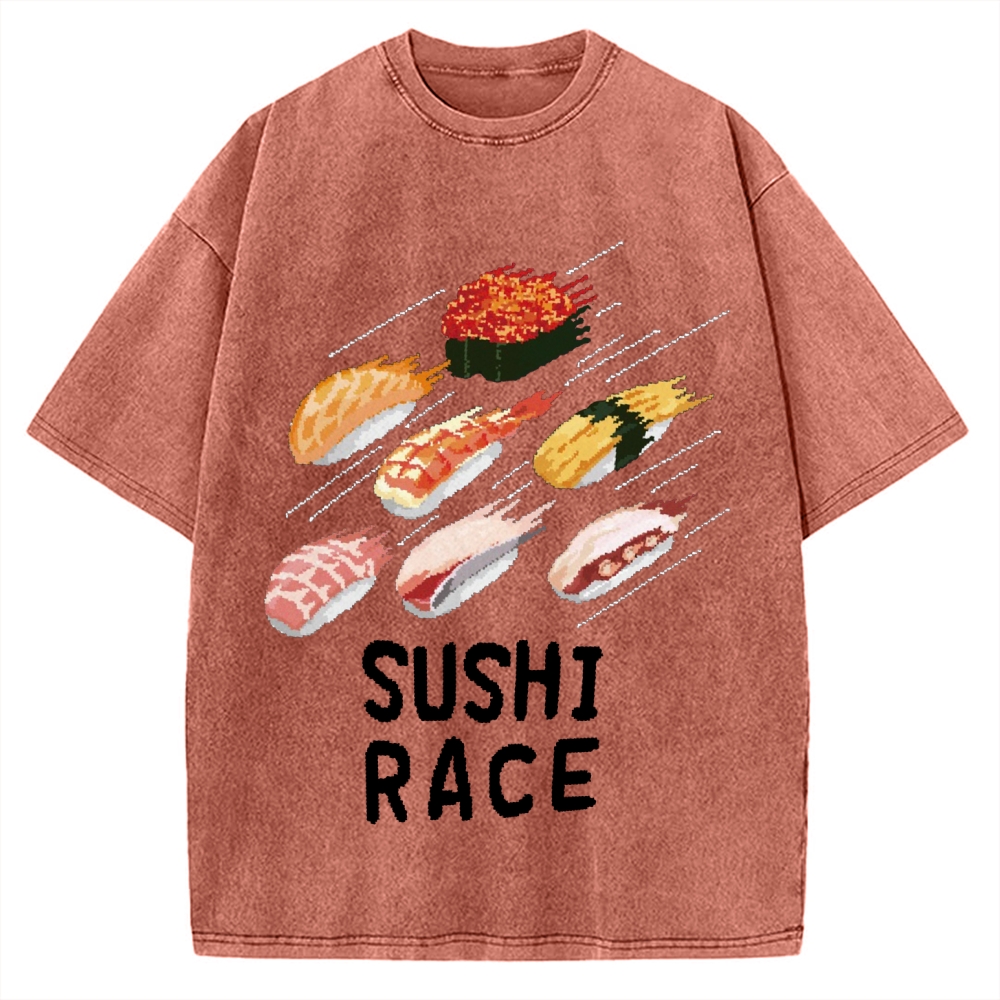 Speed Sushi Race Vintage Washed T-shirt