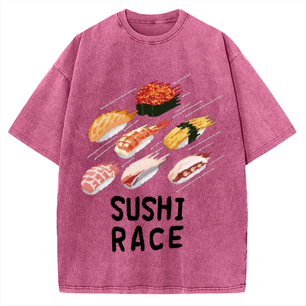 Speed Sushi Race Vintage Washed T-shirt