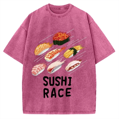 Speed Sushi Race Vintage Washed T-shirt