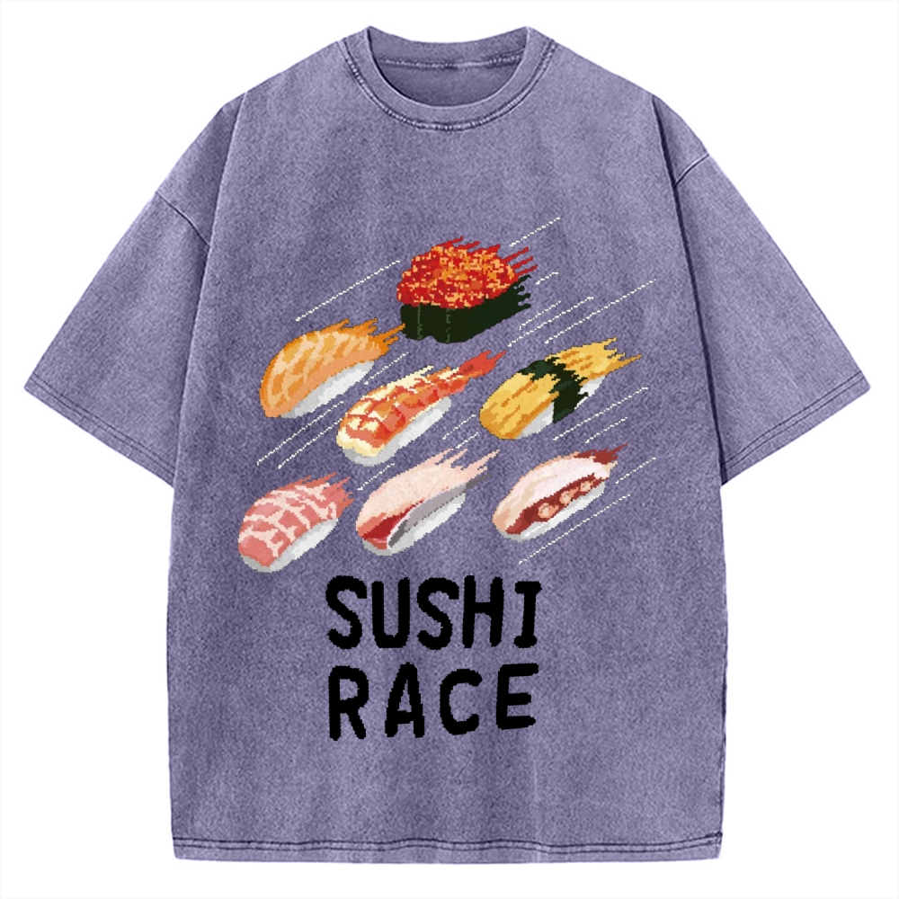Speed Sushi Race Vintage Washed T-shirt