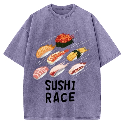 Speed Sushi Race Vintage Washed T-shirt