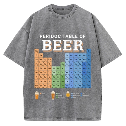 Periodic Table Of Beer Vintage Washed T-shirt