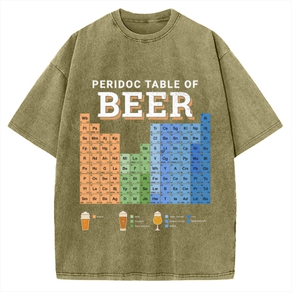 Periodic Table Of Beer Vintage Washed T-shirt