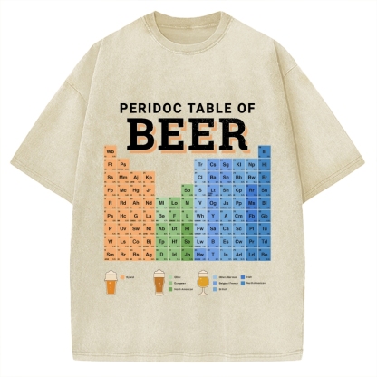 Periodic Table Of Beer Vintage Washed T-shirt