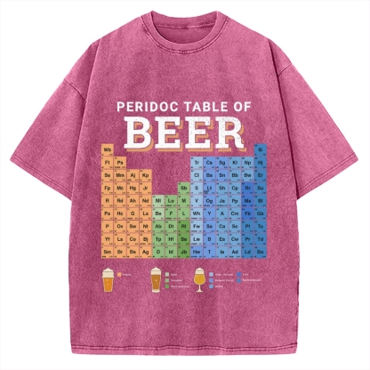 Periodic Table Of Beer Vintage Washed T-shirt