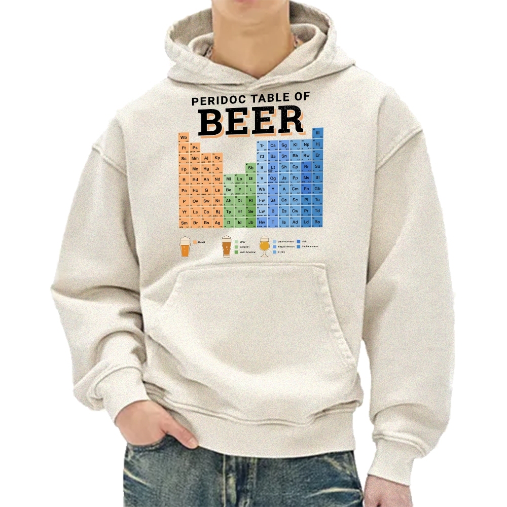 Periodic Table of Beer Vintage Washed Hoodie
