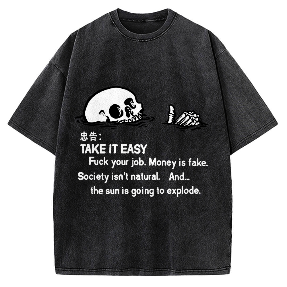 Skeleton Ridicule Vintage Washed T-shirt