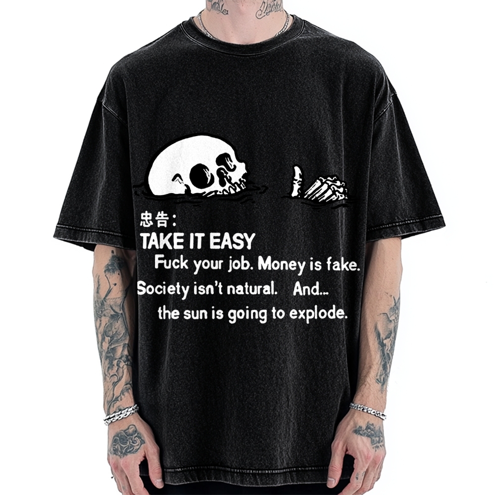 Skeleton Ridicule Vintage Washed T-shirt