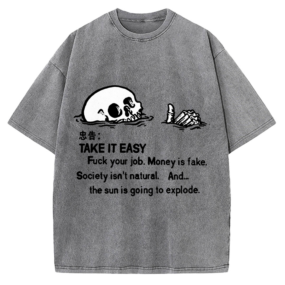 Skeleton Ridicule Vintage Washed T-shirt