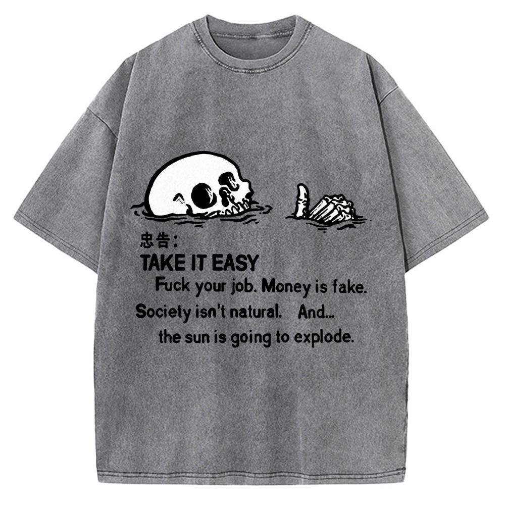 Skeleton Ridicule Vintage Washed T-shirt