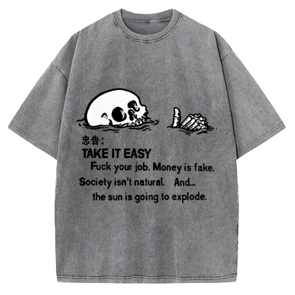 Skeleton Ridicule Vintage Washed T-shirt