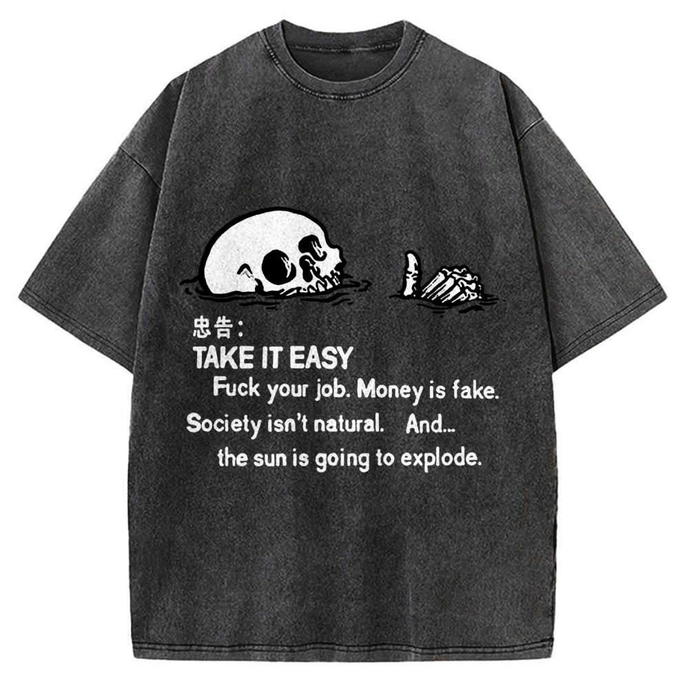 Skeleton Ridicule Vintage Washed T-shirt