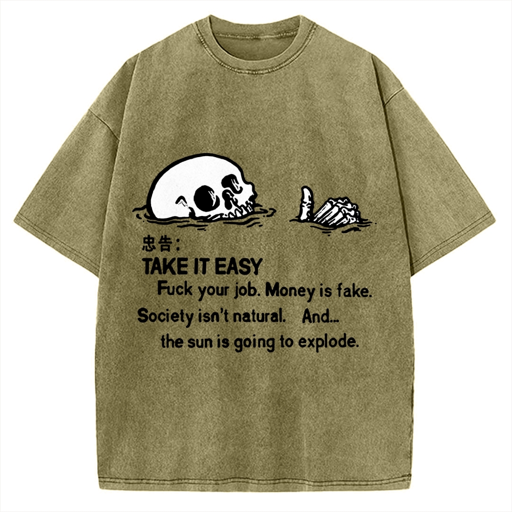 Skeleton Ridicule Vintage Washed T-shirt