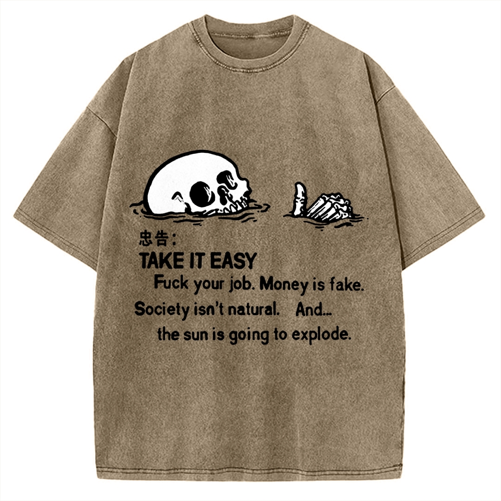 Skeleton Ridicule Vintage Washed T-shirt