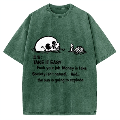 Skeleton Ridicule Vintage Washed T-shirt