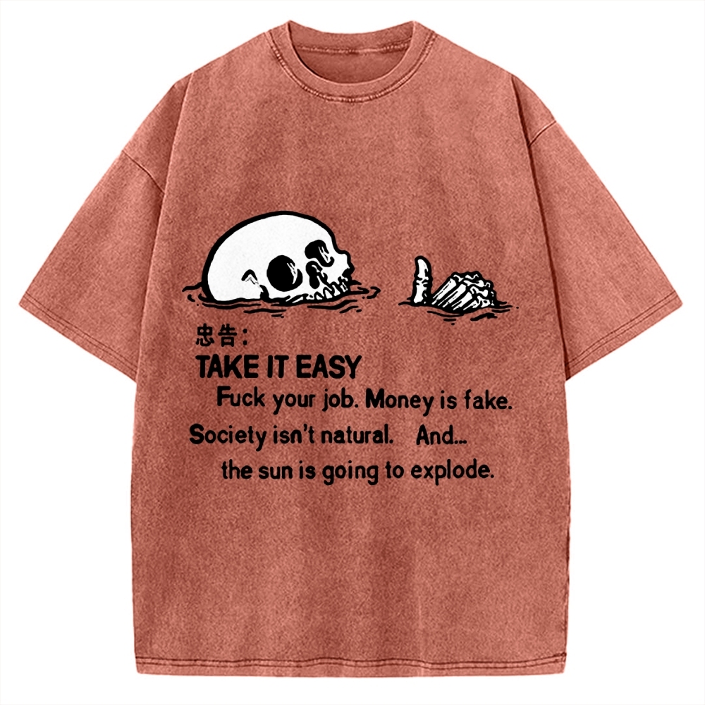 Skeleton Ridicule Vintage Washed T-shirt