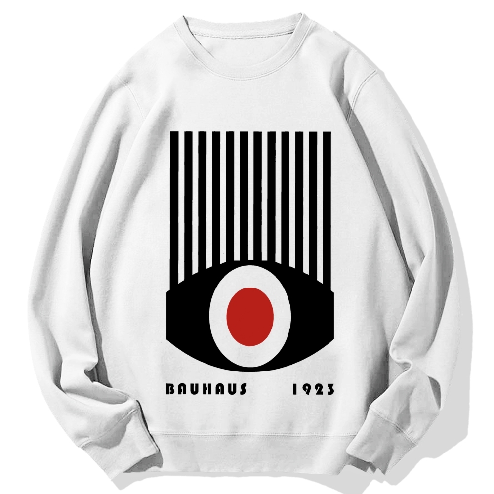 Bauhaus Red Black Eyes Cotton Sweatshirt