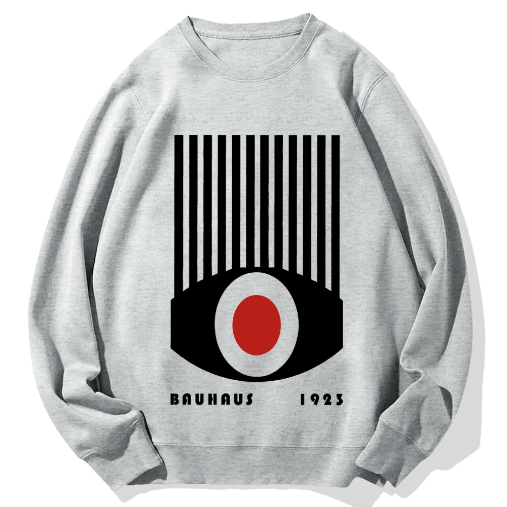 Bauhaus Red Black Eyes Cotton Sweatshirt