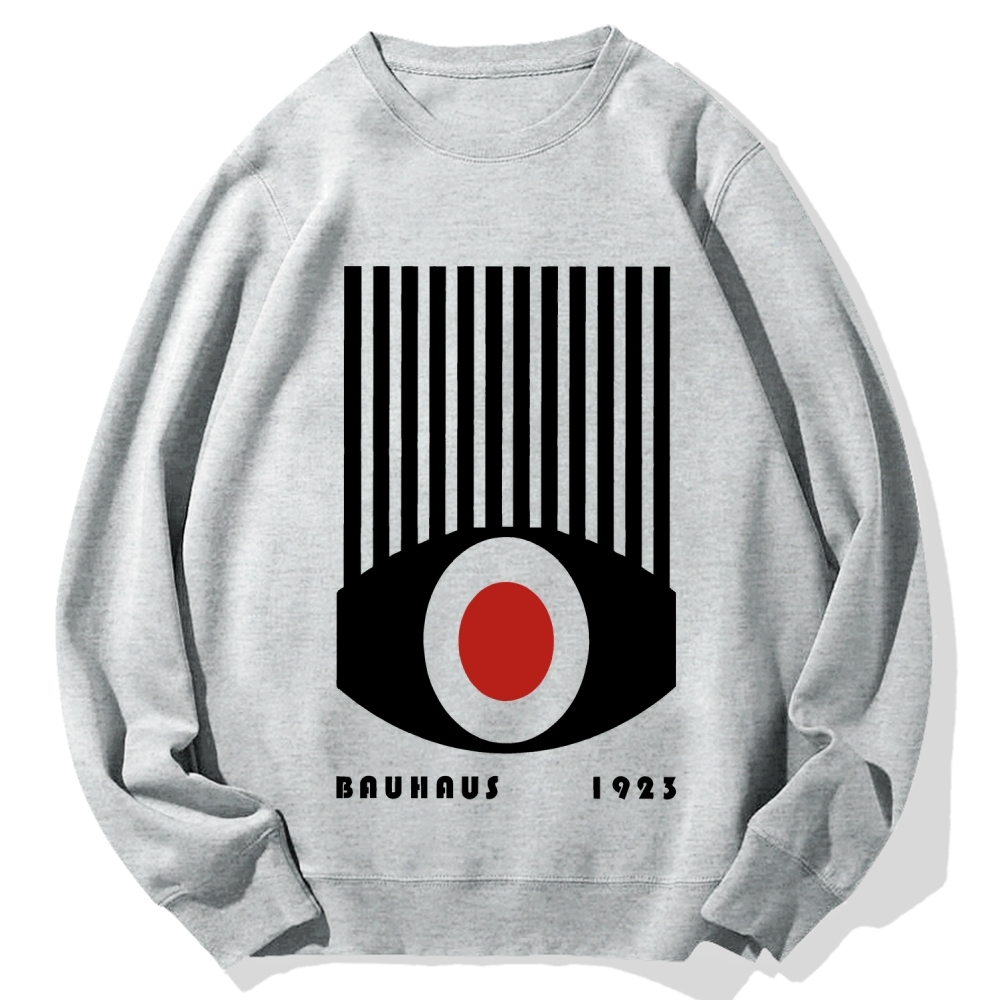 Bauhaus Red Black Eyes Cotton Sweatshirt