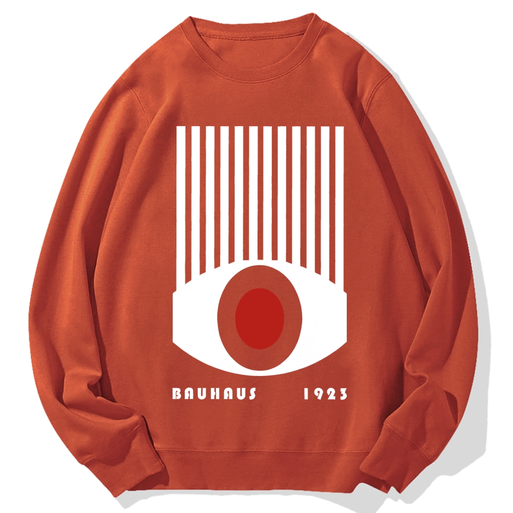 Bauhaus Red Black Eyes Cotton Sweatshirt