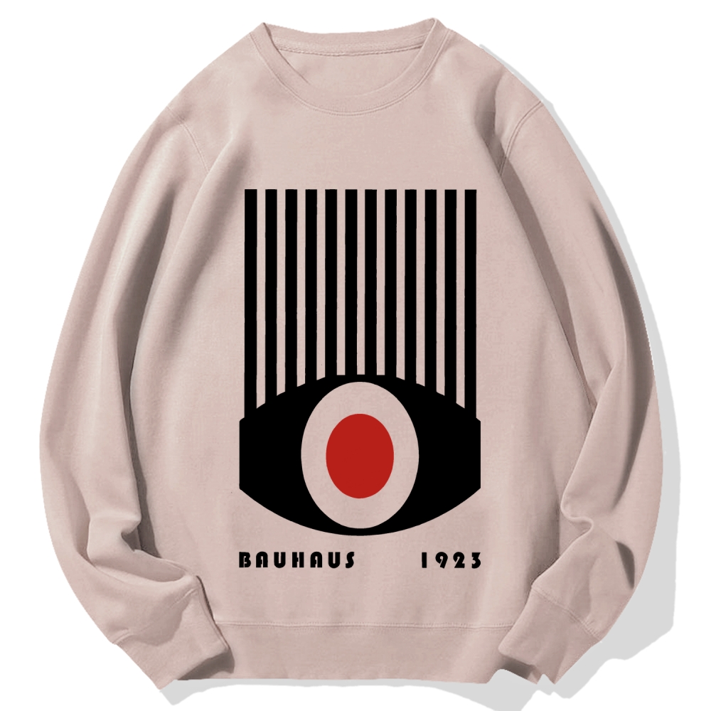 Bauhaus Red Black Eyes Cotton Sweatshirt