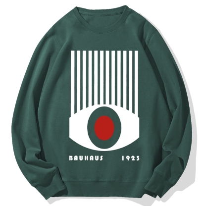 Bauhaus Red Black Eyes Cotton Sweatshirt