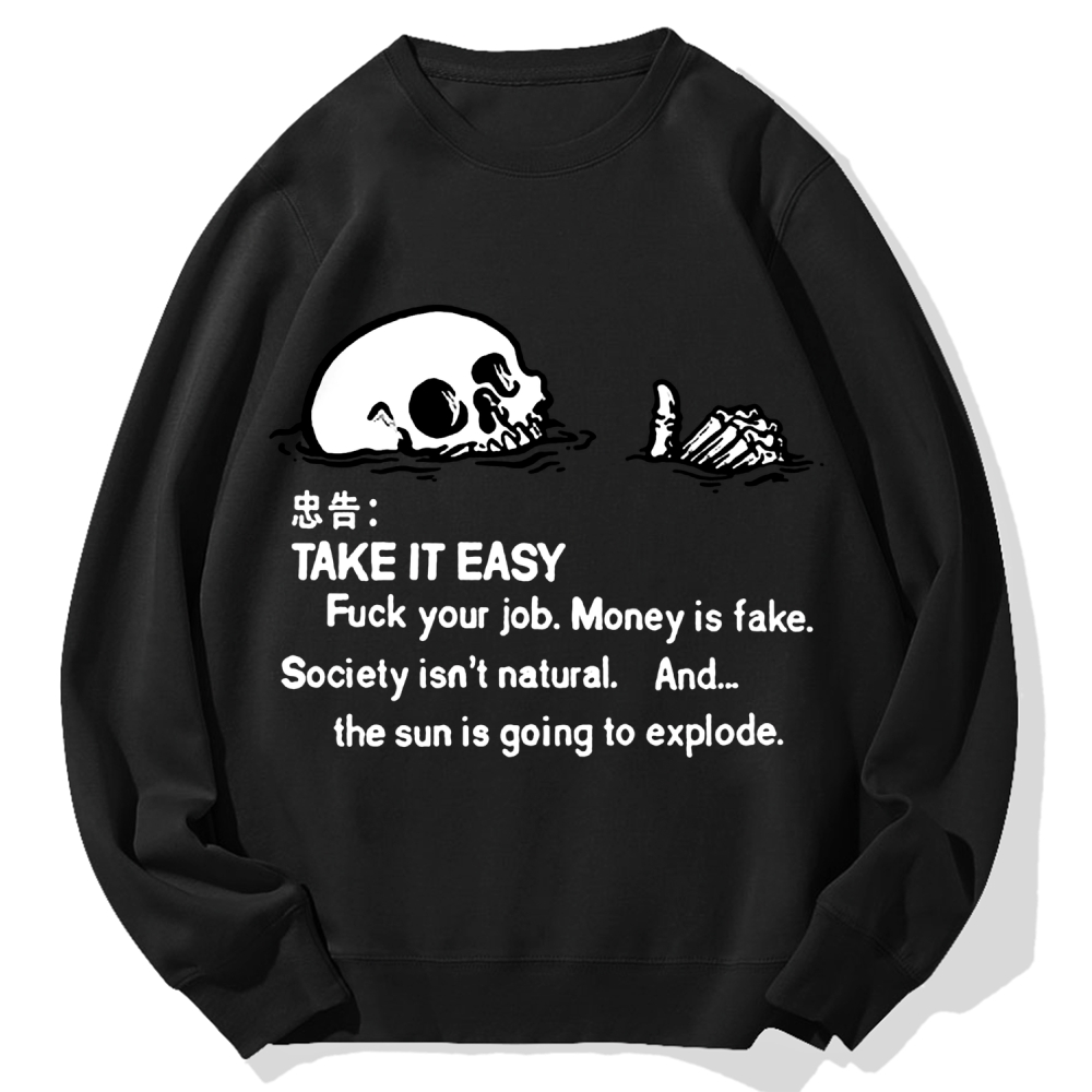 Skeleton Ridicule Cotton Sweatshirt