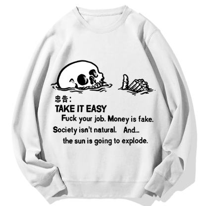 Skeleton Ridicule Cotton Sweatshirt