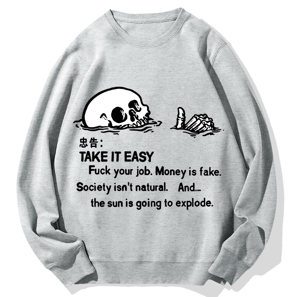 Skeleton Ridicule Cotton Sweatshirt