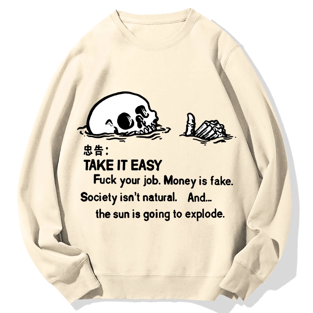 Skeleton Ridicule Cotton Sweatshirt