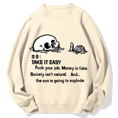 Skeleton Ridicule Cotton Sweatshirt