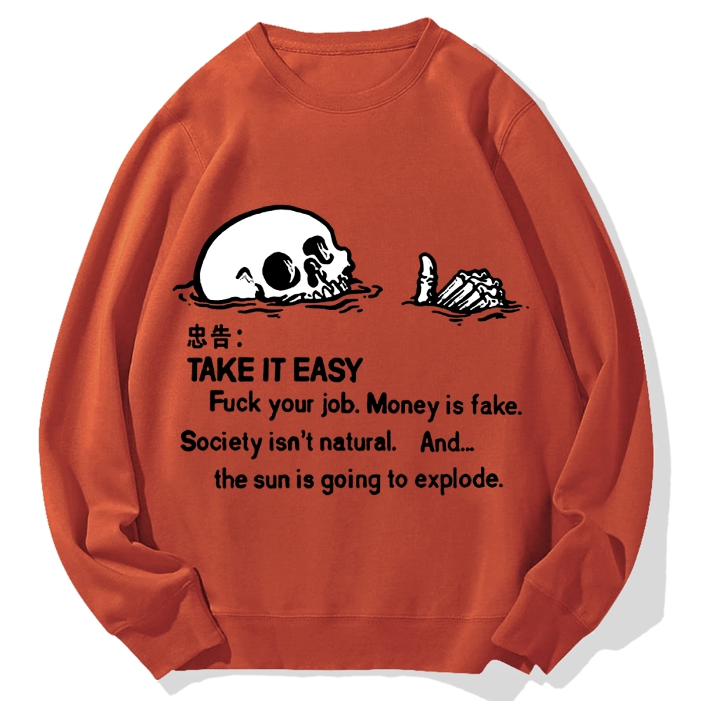 Skeleton Ridicule Cotton Sweatshirt