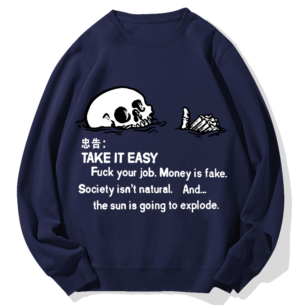 Skeleton Ridicule Cotton Sweatshirt