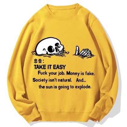 Skeleton Ridicule Cotton Sweatshirt