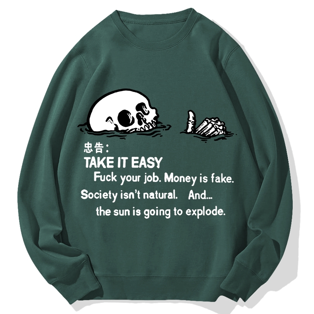 Skeleton Ridicule Cotton Sweatshirt