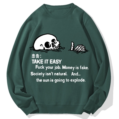 Skeleton Ridicule Cotton Sweatshirt