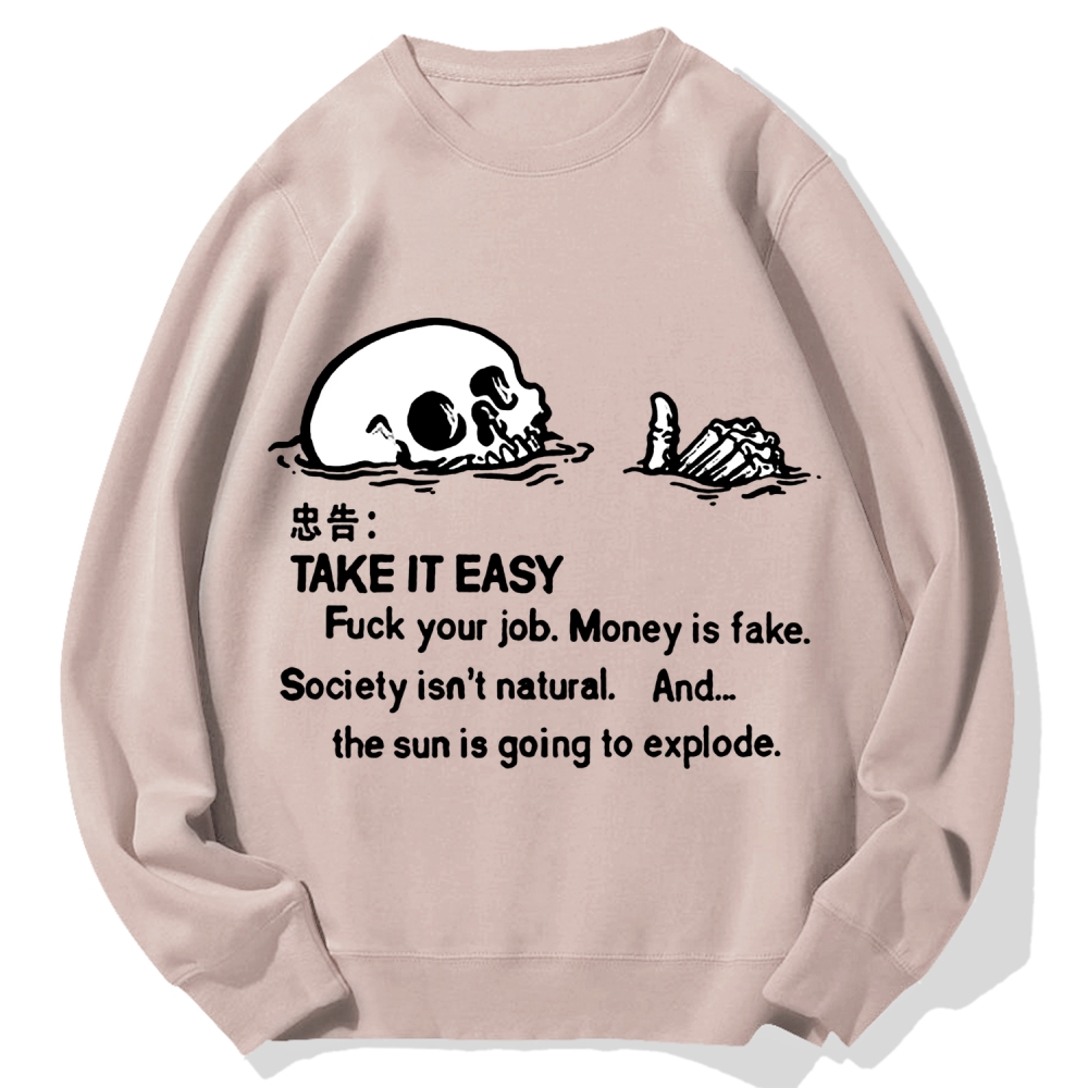 Skeleton Ridicule Cotton Sweatshirt
