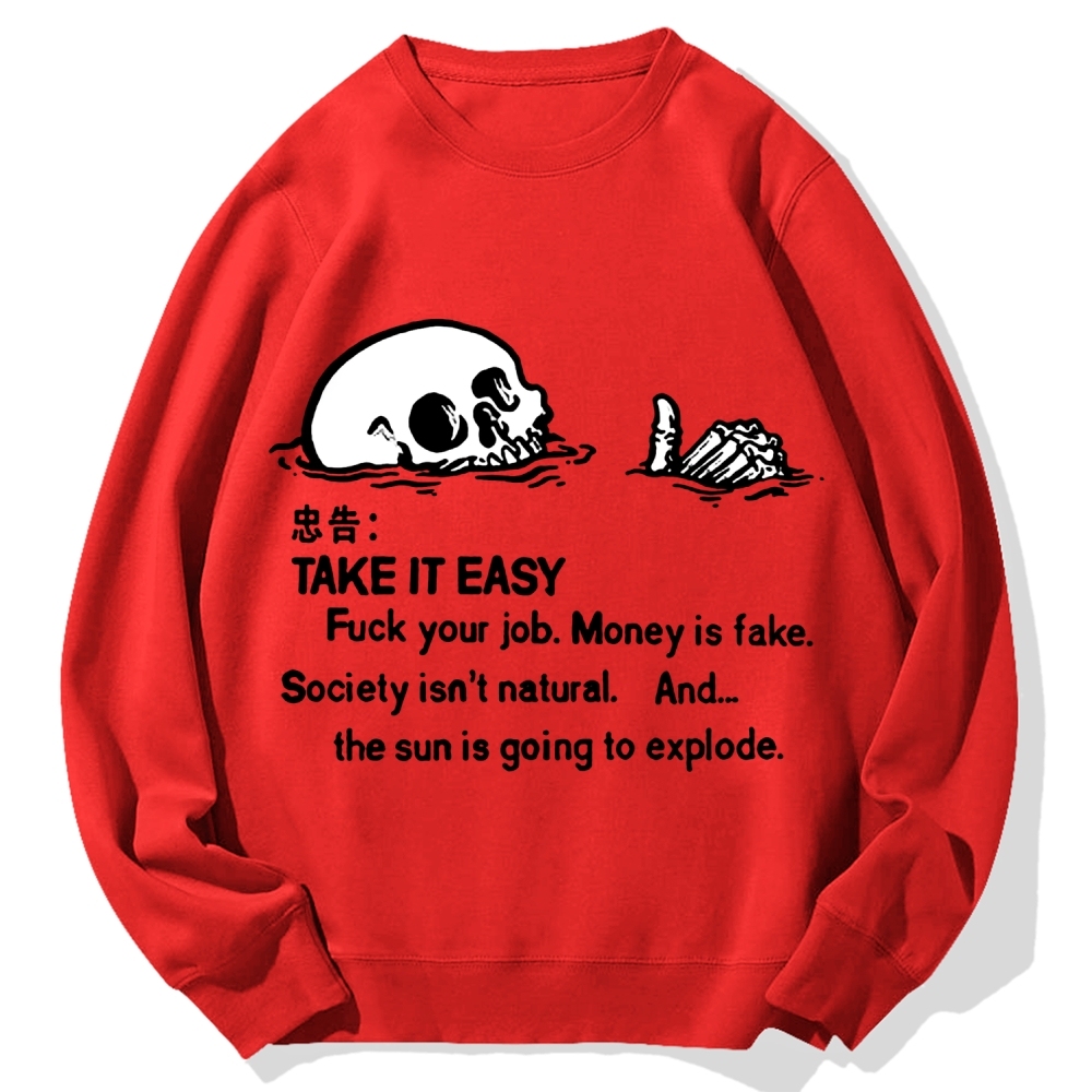 Skeleton Ridicule Cotton Sweatshirt